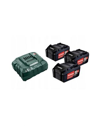3 Baterías 18V 4.0Ah + cargador Metabo ASC 30-36V